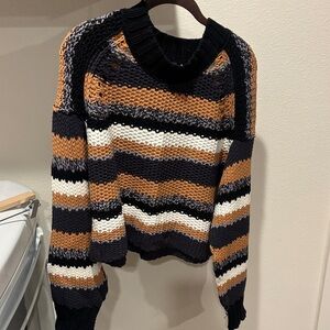 Free People Multicolor Striped lightweight Sweater